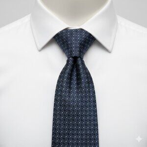 Perry Ellis Silk Tie Geometric Blue Tall Long 3.5" x 70"